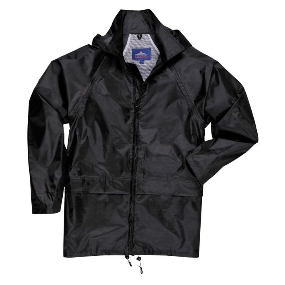 Portwest Unisex Adult Classic Raincoat / Black